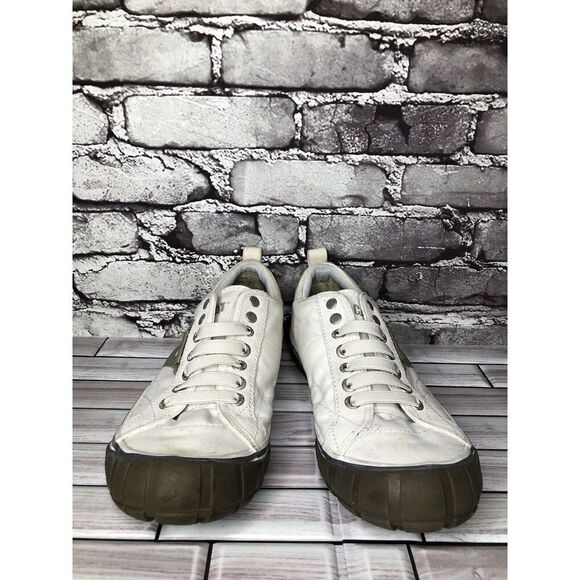 Caterpillar CAT Ivory Canvas Fabric Lace Low Top Work Shoes Men’s Sz 8M US/41EU main image 8
